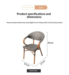 Ensemble table et chaises en alliage d'<span class=keywords><strong>aluminium</strong></span> pour extérieur, design simple, <span class=keywords><strong>jardin</strong></span>, cour, balcon, villa, meubles imperméables et résistants au soleil - Product Image 6