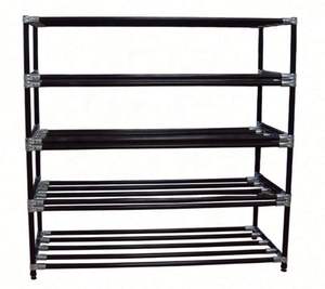 מדפי סגסוגת אלומיניום כבדה stacking לאחסון רב שכבות אחסון להרכיב מתלה צינור פלדה חומר קרטון אריזה - Product Image 2