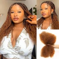 Extensions de cheveux humains Remy 100% péruviens en vrac, tresses afro crépues, torsades, double trame machine, 50g