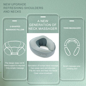 Almohada de Viaje de Espuma Viscoelástica Recargable Personalizada con Soporte Cervical 6D, Masaje Amasador y Compresa Caliente ST-320 - Product Image 3