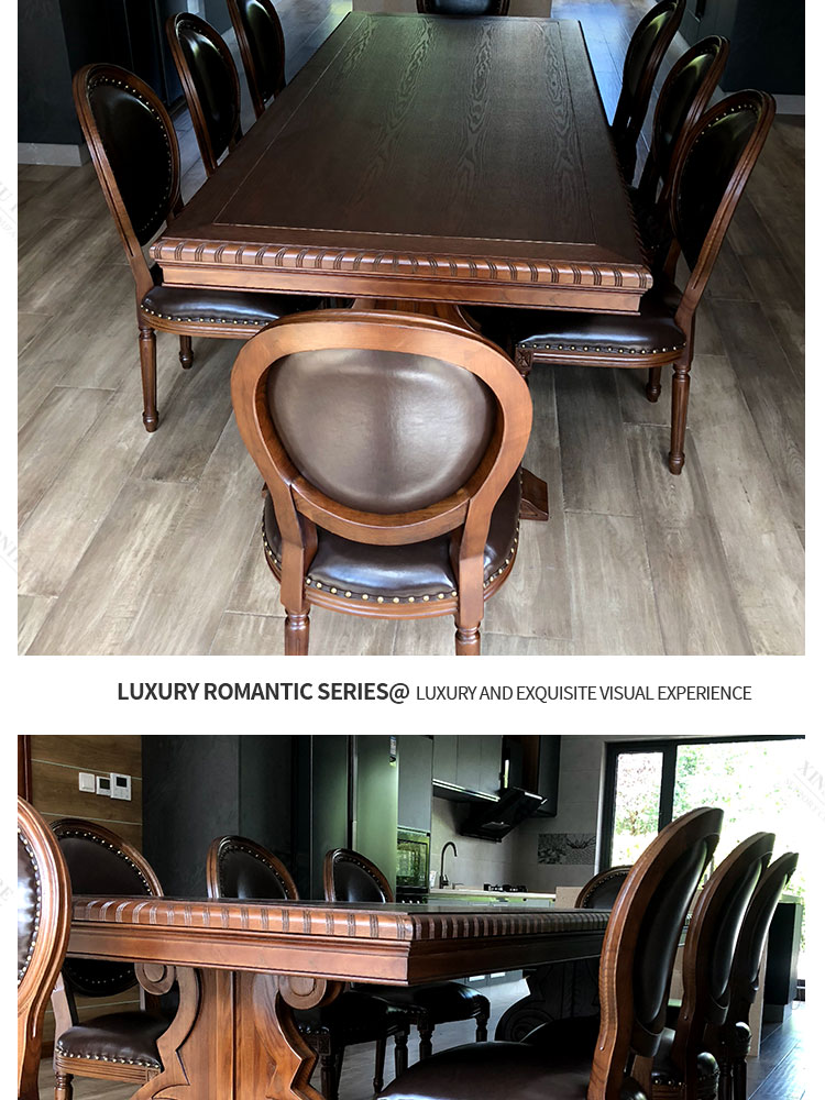 american style country coffee table wooden desktop solid wood oak long square dining table