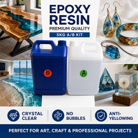 Résine époxy transparente, kit de résine époxy, colle époxy pour tables, artisanat, sols
