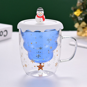 Taza de Café Navideña JY de 300 ml, <span class=keywords><strong>Tazas</strong></span> de Café de Vidrio <span class=keywords><strong>Navideñas</strong></span> - Product Image 4