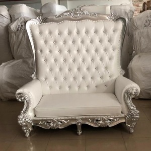 Boda blanco reina trono alta silla para <span class=keywords><strong>la</strong></span> novia y el novio, sofá, silla - Product Image 6
