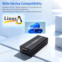 Adaptador de Red de Fibra Óptica USB4 a SFP+ de 10 Gbps, Compatible con Thunderbolt 5/4/3, Realtek RTL8127ATF, para Laptop, Servidor NAS