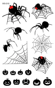 Ужасный большой рот на заказ, шрам на лицо, паук и тыква, макияж, жуткая вечеринка, татуировка, наклейка, Хэллоуин, временная татуировка - Product Image 4