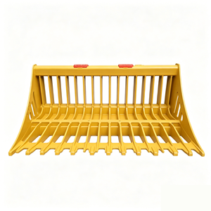 Bêche à galets à structure griddée pour chargeur frontal de tracteur et excavatrice robuste, avec attache Euro - Product Image 1