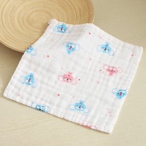 Gant de toilette bébé en mousseline unisexe pour garçons filles avec peau sensible Serviettes de bain en coton pour le visage - Product Image 1