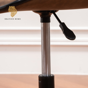 Tabouret de bar pivotant rétro industriel, réglable en hauteur, en similicuir, adapté aux animaux domestiques, pour comptoir de <span class=keywords><strong>cuisine</strong></span> - Product Image 5
