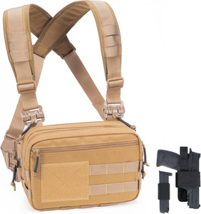 Muestra gratis de poliéster de alta calidad resistente al desgaste cremallera cintura pecho bolsa táctica camuflaje impreso chico Fanny cinturón riñonera - Product Image 1