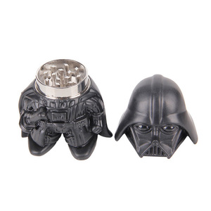 Creative Design Black Knight 63mm Zinc Herb Grinder 3 Types Frosted Technics Wholesale Smoking Accessories - Product Image 2