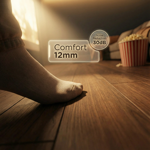 Plancher stratifié HDF épais et confortable, épaisseur 12 mm, résistance à l'usure AC4, <span class=keywords><strong>isolation</strong></span> acoustique pour les cinémas maison, les cuisines et les salles de bain - Product Image 2