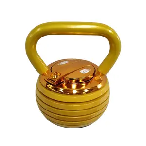 China Supplier Gym Exercise Fitness Competition Adjustable Steel Kettlebell With Handle