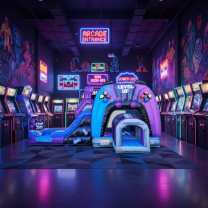 Scivolo Gonfiabile da Esterno Ecologico a <span class=keywords><strong>Tema</strong></span> E-sports, Certificato CE, Capacità 12 Persone - Vendita Calda - Product Image 2