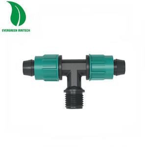 <span class=keywords><strong>Raccord</strong></span> en T mâle <span class=keywords><strong>à</strong></span> compression pour tuyau d'irrigation avec écrou de blocage - Product Image 3