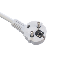 Adaptateur de voyage européen avec 4 prises, câble d'alimentation EU, multiprise 3 broches avec interrupteur