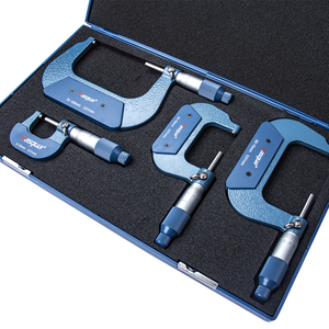 Dasqua Set di micrometri esterni di alta qualità 4 pezzi 0-25mm 25-50mm 50-75mm 75-100mm strumento di misurazione per micrometro esterno manuale - Product Image 1