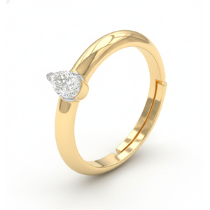 Minimalist Lab Grown Diamond <b>Solitaire</b> <b>Ring</b> 925 <b>Silver</b> / 10KT 14KT 18KT Gold Bezel Style Modern Design <b>Ring</b> - Product Image 1