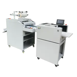 automatic roll to roll roller laminating machine with metal roller paper hot roll laminating machine for printing shop