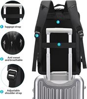 Sac à dos de voyage personnalisable 17,3 pouces pour femme et homme, sac de travail et d'affaires 40L, design durable, sac à dos pour ordinateur portable