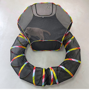 Wholesale Simple Small Animal Playpen with Toy <b>Tunnel</b> for <b>Cat</b> Outdoor Enclosure Durable Mesh - Product Image 3