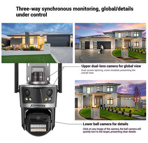 กล้องวงจรปิด JOAREON รุ่นใหม่ ICSee 8MP HD แบบสามเลนส์ PTZ สำหรับภายนอกอาคาร กล้องไร้สาย WiFi ระบบรักษาความปลอดภัยภายในบ้าน พร้อมระบบมองเห็นในเวลากลางคืน - Product Image 5