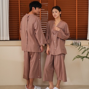 ชุดนวดไทยระดับไฮเอนด์สีน้ำตาล ชุดสูทสปาเพื่อสุขภาพและควา<span class=keywords><strong>ม</strong></span>งา<span class=keywords><strong>ม</strong></span>สำหรับชายและหญิง ชุดนวดเท้า เสื้อผ้าฝ้าย ผ้าขนหนูสำหรับใช้ในบ้าน - Product Image 4