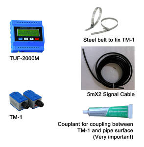 超音波流量計モジュールタイプステンレス鋼PVCパイプ熱水液体計器クランプ - Product Image 4