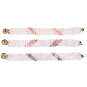 Elegant small freshwater pearl beads bracelet women