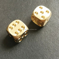 Mini dés à 6 faces en laiton pour jeu d'enfants Outil de barre en métal carré