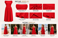 Robe midi plissée sans manches à épaules dénudées pour femme, taille haute, 100 % coton, décontractée, pour l'été et les vacances, OEM ODM