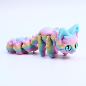 3D Printed Creative <b>Fox</b> & Kitten Keychain Pendant Plastic Decorative Movable Tail Jewelry <b>Ornament</b> - Product Image 5