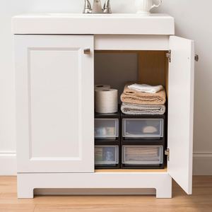 Stackable <b>Storage</b> <b>Drawer</b> Plastic Bin <b>Drawers</b> with Handles Organize Clothes in Closet - Product Image 4