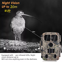 Caméra de surveillance de la faune avec angle de vue de 120 degrés, 48MP, 4K, connexion WiFi à 85 pieds, contrôle par application, diffusion en direct