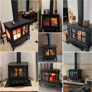 Design moderno Freestanding ghisa stufa a legna per ville <span class=keywords><strong>e</strong></span> appartamenti vendita calda camino - Product Image 4