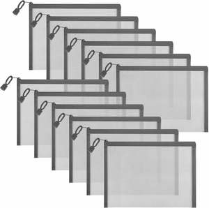Eco-friendly Plastic Document Pouch Nylon Branded Organizer Pouch Travel <b>Storage</b> Makeup Clear Organizer Mesh Zipper Pouch - Product Image 1