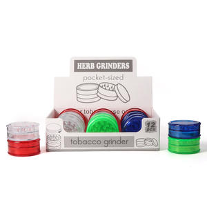 Futeng 60mm <span class=keywords><strong>3</strong></span>層手動プラスチックハーブグラインダーカスタムロゴタバコドライスパイスグラインダー - Product Image 1