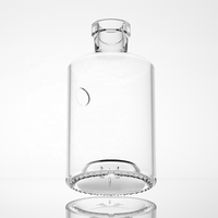 Bottiglia in Vetro Extra Flint da 700ml Personalizzata, Forma Rotonda Stubby con Tappo in Sughero per Liquori, Confezionamento in Vetro e Promozione del Marchio
