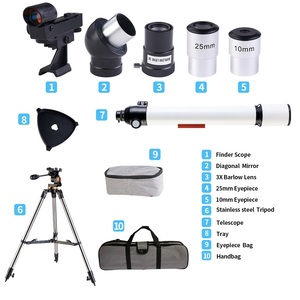 Kính thiên văn khúc xạ khẩu độ 70mm chuyên nghiệp 70700-b 700mm tiêu cự Hợp kim nhôm 45 Hình ảnh chính xác lăng kính - Product Image 2