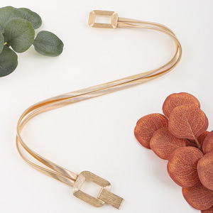 Nuevo Cinturón Elástico Delgado de Metal para Mujer, Cinturón Elástico de Metal con Cadenas Finas para Vestidos de Mujer, Cinturón Corsé <span class=keywords><strong>Dorado</strong></span> de Metal - Product Image 5