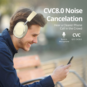 Thiết kế mới chủ động tiếng ồn hủy bỏ Over-ear Tai nghe không dây độ trễ thấp 125hrs thể thao du lịch trò chơi ANC tai nghe - Product Image 5