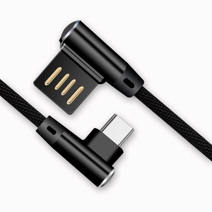 de aleación de aluminio Durable en forma de L 90 grados de ángulo recto de Usb <span class=keywords><strong>2</strong></span>,0 de carga <span class=keywords><strong>Cable</strong></span> de tipo C - Product Image 3