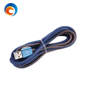 5 Foot 1.5 Meter Dual Port Denim Jeans Durable USB Data Cable für Android