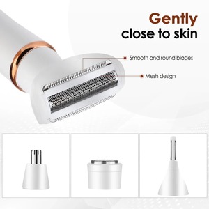 Depiladora 4 en 1 indolora para mujer, afeitadora eléctrica recargable, recortadora de vello nasal, máquina de afeitar para depilación corporal - Product Image 6