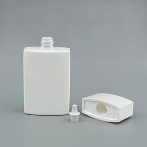 Custom 50ml Frosted Square Sunscreen <b>Bottle</b> Plastic <b>Squeeze</b> Lotion Cosmetic <b>Bottle</b> for Skincare Travel Packaging OEM ODM - Product Image 2