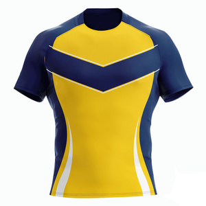 Camiseta de Rugby Personalizada de Alta Calidad con Manga Corta, Precio Económico, Ropa Deportiva Profesional, Camiseta de Rugby con Estampado por Sublimación - Product Image 1