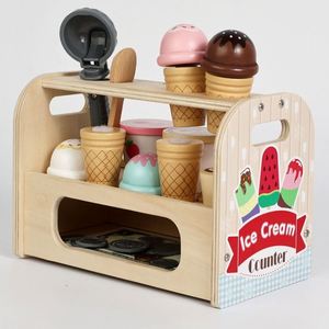 Jouet de cuisine en bois pour enfants : camion de crème glacée à faire semblant, chariot de vente ambulante - Product Image 6