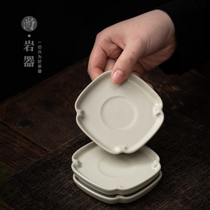 แผ่นรองแก้วเซรามิกทรงสี่เหลี่ยม ทนความร้อน สำหรับชุดน้ำชา กังฟู ใช้ในบ้าน - Product Image 3