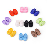 Chaussures trouées pour poupées Bubu, style Mini Crocs, semelles trouées, adaptées aux poupées en peluche de 10 cm, 15 cm et poupées Bubu de 17 cm
