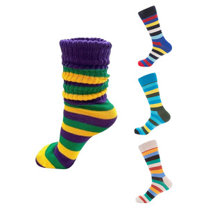 Calcetines Holgados Personalizados <span class=keywords><strong>de</strong></span> Mardi Gras, Medias a Rayas, Calentadores <span class=keywords><strong>de</strong></span> Piernas <span class=keywords><strong>de</strong></span> Invierno, Poliéster Suave, Accesorios <span class=keywords><strong>de</strong></span> <span class=keywords><strong>Disfraces</strong></span> para Fiestas <span class=keywords><strong>de</strong></span> <span class=keywords><strong>Carnaval</strong></span> para Adultos - Product Image 1